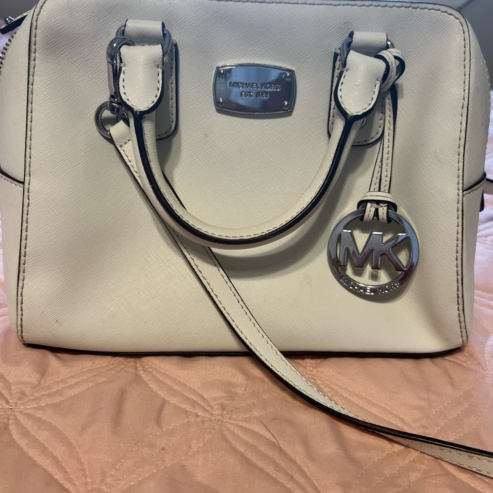 Michael Kors White Satchel Bag